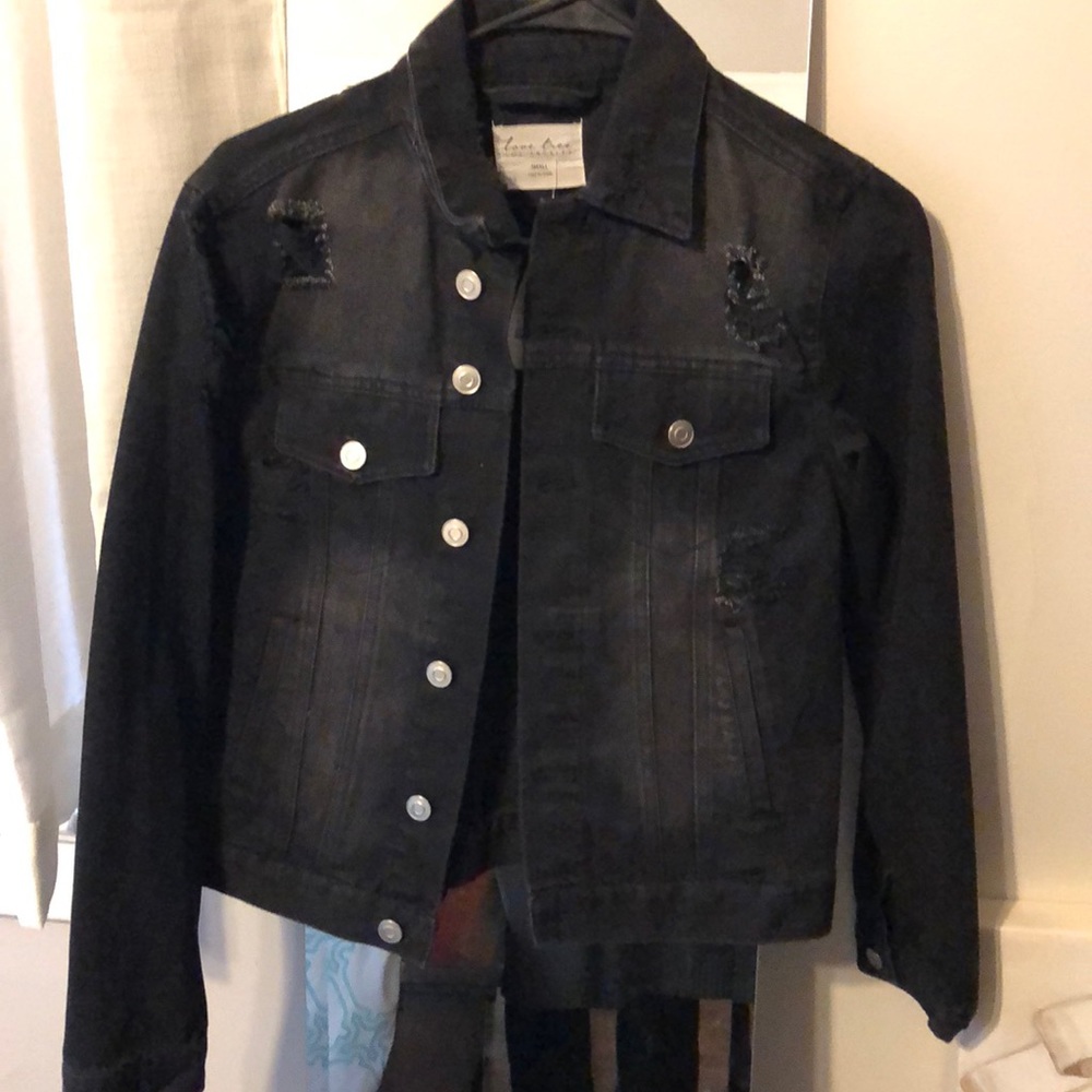 Black denim jacket